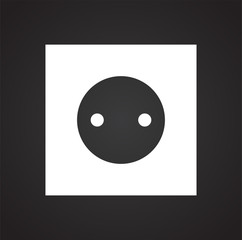 Fototapete - Electric ware icon on black background for graphic and web design, Modern simple vector sign. Internet concept. Trendy symbol for website design web button or mobile app