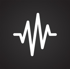 Poster - Equalizer icons on black background for graphic and web design, Modern simple vector sign. Internet concept. Trendy symbol for website design web button or mobile app