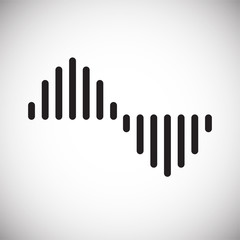 Poster - Equalizer icon on white background for graphic and web design, Modern simple vector sign. Internet concept. Trendy symbol for website design web button or mobile app