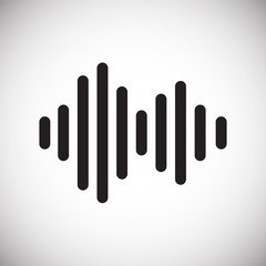 Poster - Equalizer icon on white background for graphic and web design, Modern simple vector sign. Internet concept. Trendy symbol for website design web button or mobile app