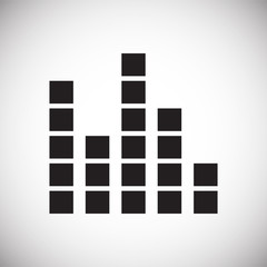 Poster - Equalizer icon on white background for graphic and web design, Modern simple vector sign. Internet concept. Trendy symbol for website design web button or mobile app