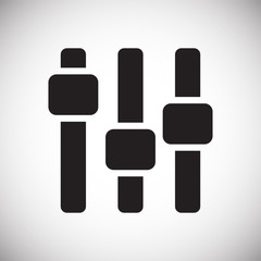 Poster - Equalizer icon on white background for graphic and web design, Modern simple vector sign. Internet concept. Trendy symbol for website design web button or mobile app