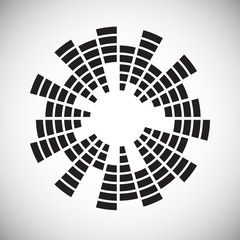 Poster - Equalizer icon on white background for graphic and web design, Modern simple vector sign. Internet concept. Trendy symbol for website design web button or mobile app