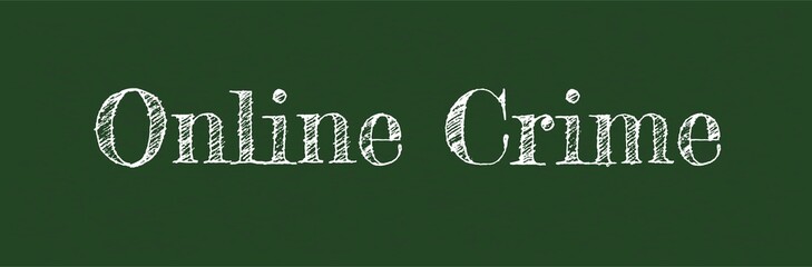 Poster - Online crime word concept
