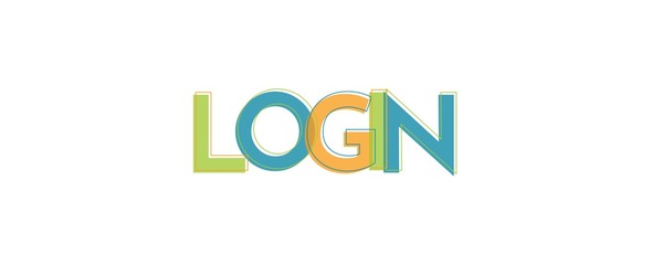 Poster - Login word concept
