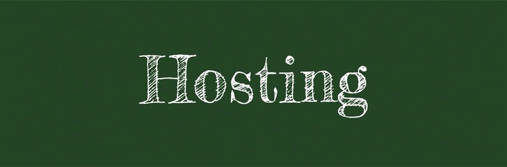 Poster - Hosting word concept