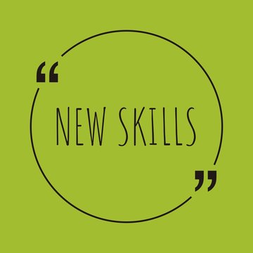 New skills word concept