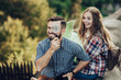 © Alexander - Happy young couple in mountain.