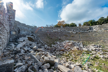 Antalya - Turkey. December 21, 2017. Termessos Ancient City wintertime in Antalya, Turkey.Termessos one of Turkey’s major attractions, 30km northwest of Antalya .