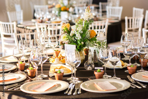 Wedding Decorations Decoration Of The Hall Restaurant Black