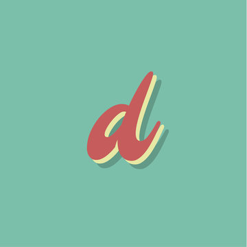 Retro character from a fontset, vector illustration