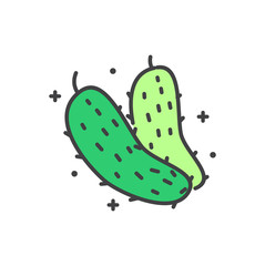 Poster - Pickles line icon on white background for graphic and web design, Modern simple vector sign. Internet concept. Trendy symbol for website design web button or mobile app
