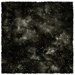 black and white hand drawn watercolor night sky with stars. monochrome watercolour cosmic, cosmos ba