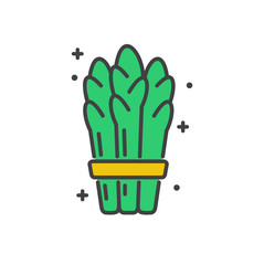 Poster - Asparagus line icon on white background for graphic and web design, Modern simple vector sign. Internet concept. Trendy symbol for website design web button or mobile app