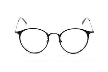 Canvas Print - Image of modern fashionable spectacles isolated on white background, Eyewear, Glasses