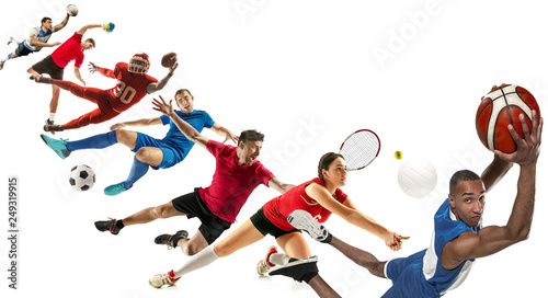 Dekoracja na wymiar  atak-kolaz-sportowy-o-pilce-noznej-futbolu-amerykanskim-koszykowce-siatkowce-tenisie-rugby