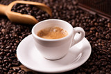 Fototapeta Boho - Expresso coffee cup close-up