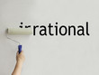 The word irrational turns into a word rational