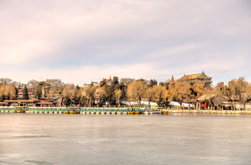 Beihai Park in winter, Beijing, China