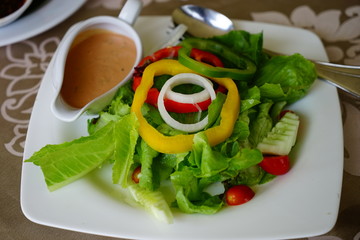 Wall Mural - fresh salad on a plate