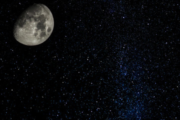 Wall Mural - moon in the starry sky