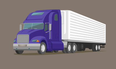 Modern american truck vector illustration. Heavy transport picture