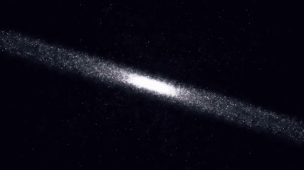 Wall Mural - Abstract galaxy with white star dust on black background. Digital cosmic universe with white shining stars, monochrome.