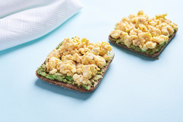 Wall Mural - sandwich with egg and avocado