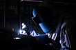 © KL 1981 - Welding steel pipe with Mig-Mag method for industrial work. Gas metal arc welding