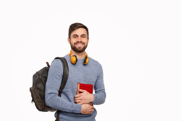 Wall Mural - Male student with book