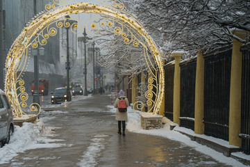 Wall Mural - The beauty of Moscow snowy winter