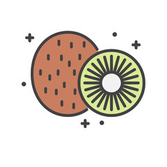 Poster - Kiwi icon on white background for graphic and web design, Modern simple vector sign. Internet concept. Trendy symbol for website design web button or mobile app
