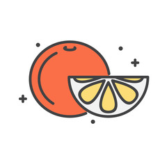 Poster - Orange icon on white background for graphic and web design, Modern simple vector sign. Internet concept. Trendy symbol for website design web button or mobile app