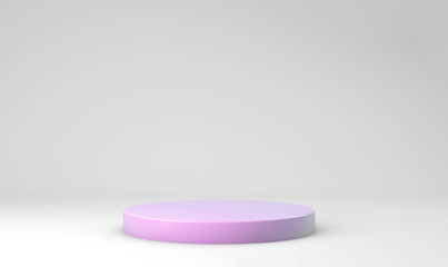 Fototapete - Minimalistic showcase with empty space. Design for product presentation in trendy, modern style. 3d render.