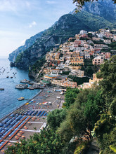 Cliffside Village, Positano, Amalfi Coast, Salerno, Campania, Italy