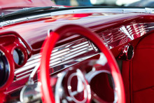 Red Classic Car Interior