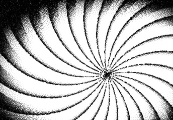 Wall Mural - Abstract sun rays with dotwork retro or tattoo style