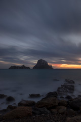 Poster - Sunset on the island of Es vedra in Ibiza