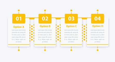 1, 2, 3, 4 steps, infographics, vector timeline