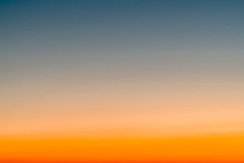 Sky Gradient From Blue To Orange Sunset