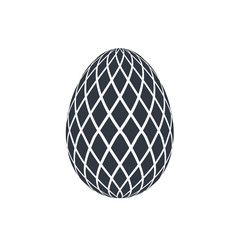 Wall Mural - easter egg icon. black egg sign, isolated white background. simple design, decoration happy easter. 