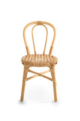 Wicker chair on white background