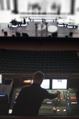 Poster - sound engineer at the console