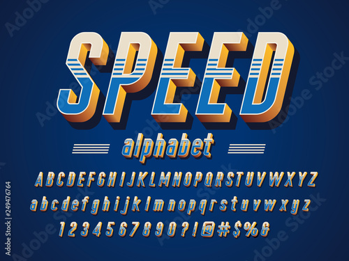 3D vintage styled alphabet design