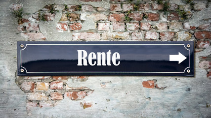 Wall Mural - Schild 390 - Rente