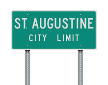 St. Augustine City Limit Road Sign