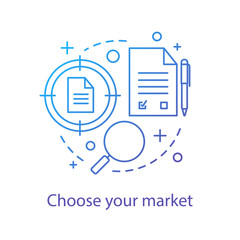 Poster - Choosing market segment concept icon