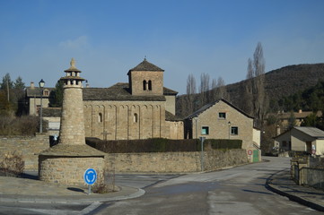 Historical Artistic Set In Santa Cruz De Los Seros. Travel, Landscapes, Nature, Architecture. December 28, 2014. Santa Cruz De Los Seros, Huesca, Aragon. Spain.