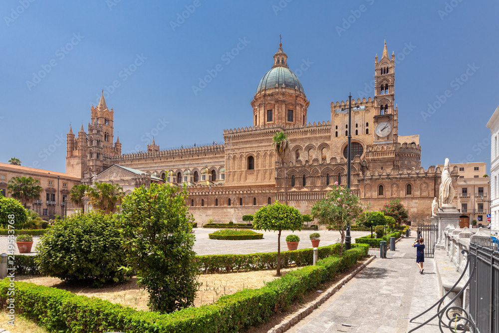 Cattedrale di Palermo, Santa Vergine Maria Assunta, Sicily, Italy - obrazy, fototapety, plakaty 