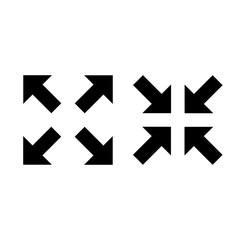 Wall Mural - full screen and exit full screen symbol